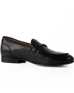 Mocassini Uomo Con Fibbie Morsetto Scarpe Ecopelle Eleganti Pelle Vitello Cerimonia Suola Di Cuoio Con Ovalino Antiscivolo Casual Nero GIOSAL-S1269A