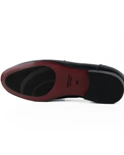 Mocassini Uomo Con Fibbie Morsetto Scarpe Ecopelle Eleganti Pelle Vitello Cerimonia Suola Di Cuoio Con Ovalino Antiscivolo Casual Blu GIOSAL-S1270A