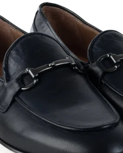Mocassini Uomo Con Fibbie Morsetto Scarpe Ecopelle Eleganti Pelle Vitello Cerimonia Suola Di Cuoio Con Ovalino Antiscivolo Casual Blu GIOSAL-S1270A