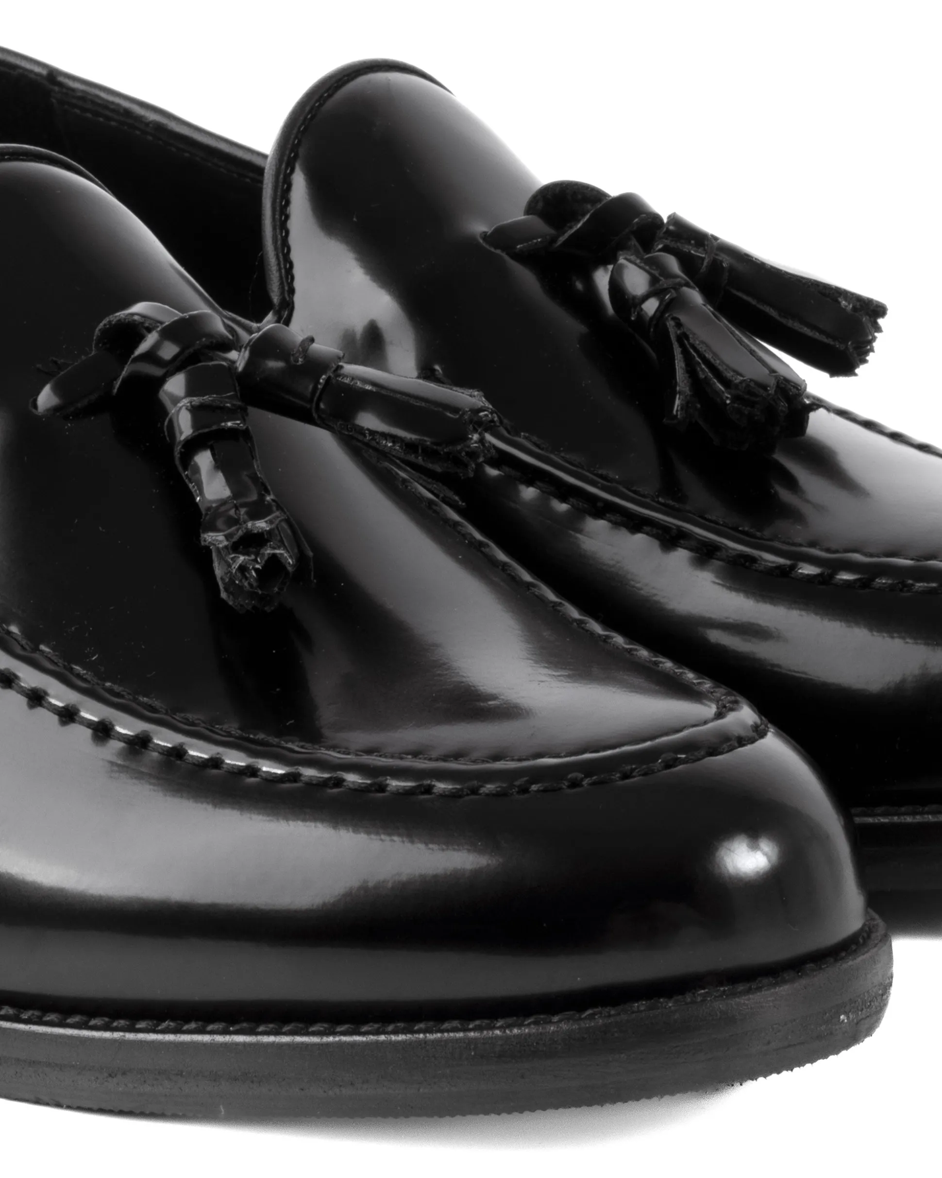 Mocassini Uomo Con Nappine Scarpe Ecopelle Abrasivate Eleganti Cerimonia Suola Di Cuoio Casual Nero GIOSAL-S1265A