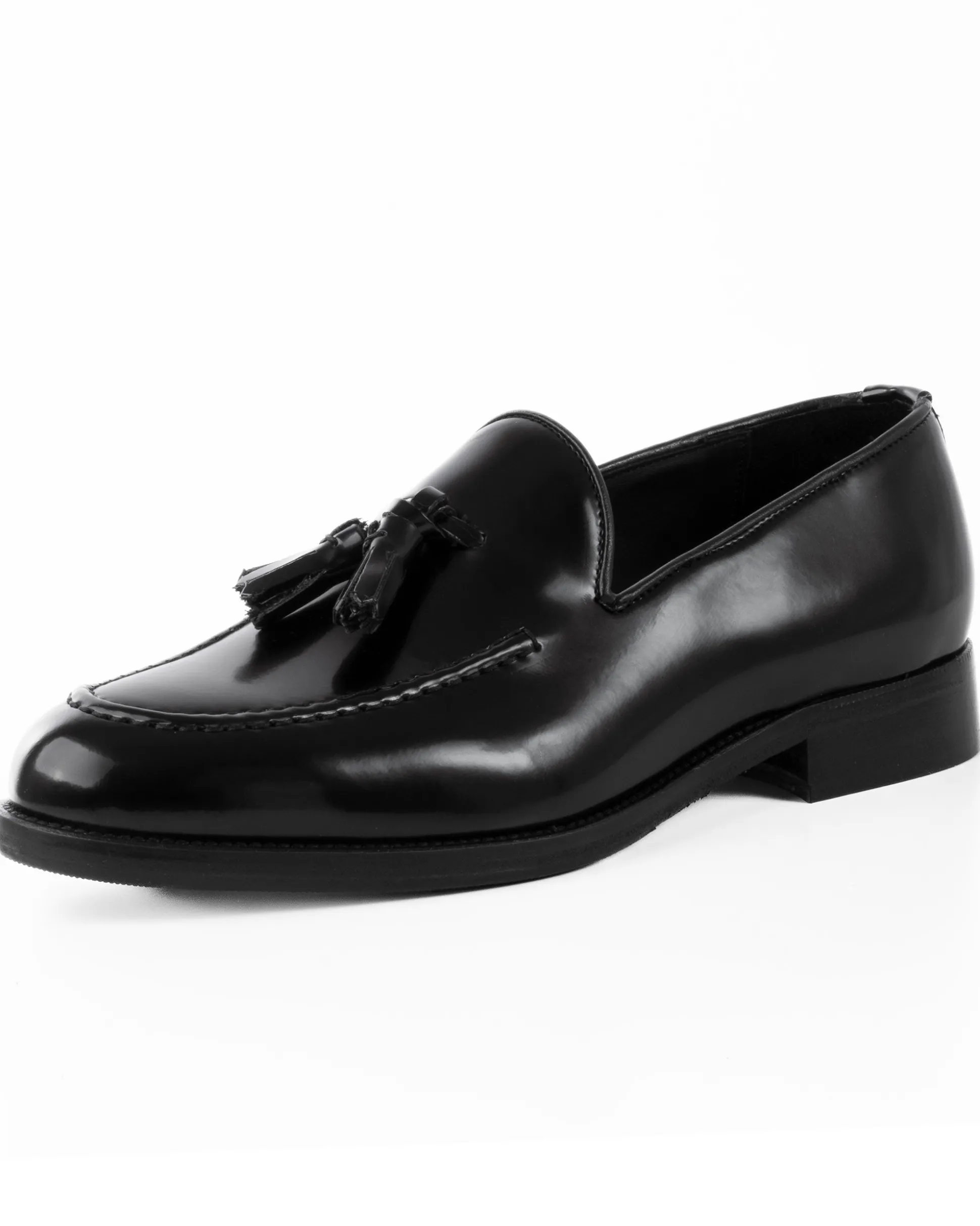 Mocassini Uomo Con Nappine Scarpe Ecopelle Abrasivate Eleganti Cerimonia Suola Di Cuoio Casual Nero GIOSAL-S1265A