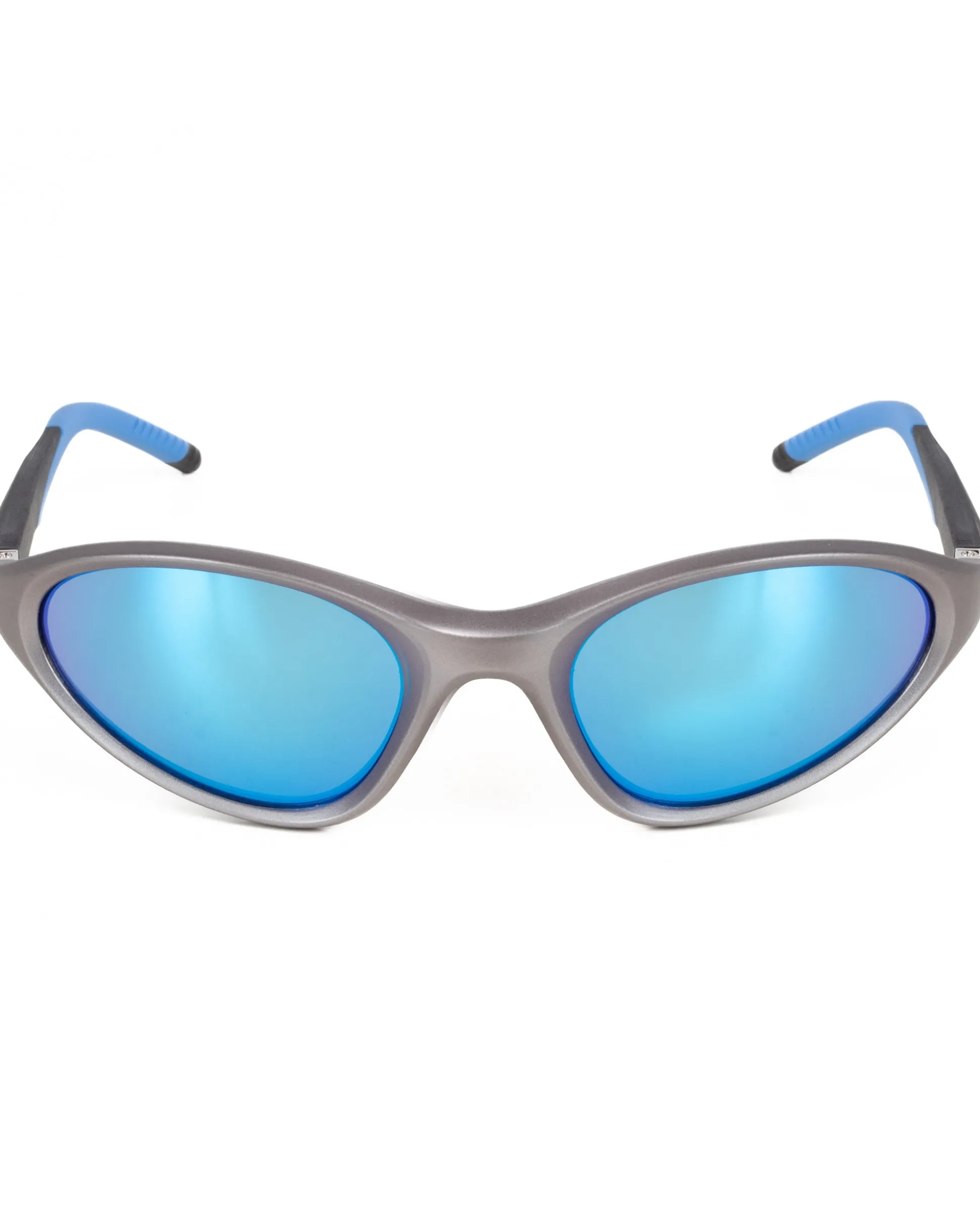 Occhiali da Sole Sportivo Unisex Casual Sunglasses Uomo Donna Montatura Curva Silver Lenti Specchiate GIOSAL-OC1070A