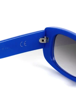 Occhiali da Sole Uomo Donna Unisex Casual Sunglasses Lenti Nero Squadrate Blu GIOSAL-OC1065A