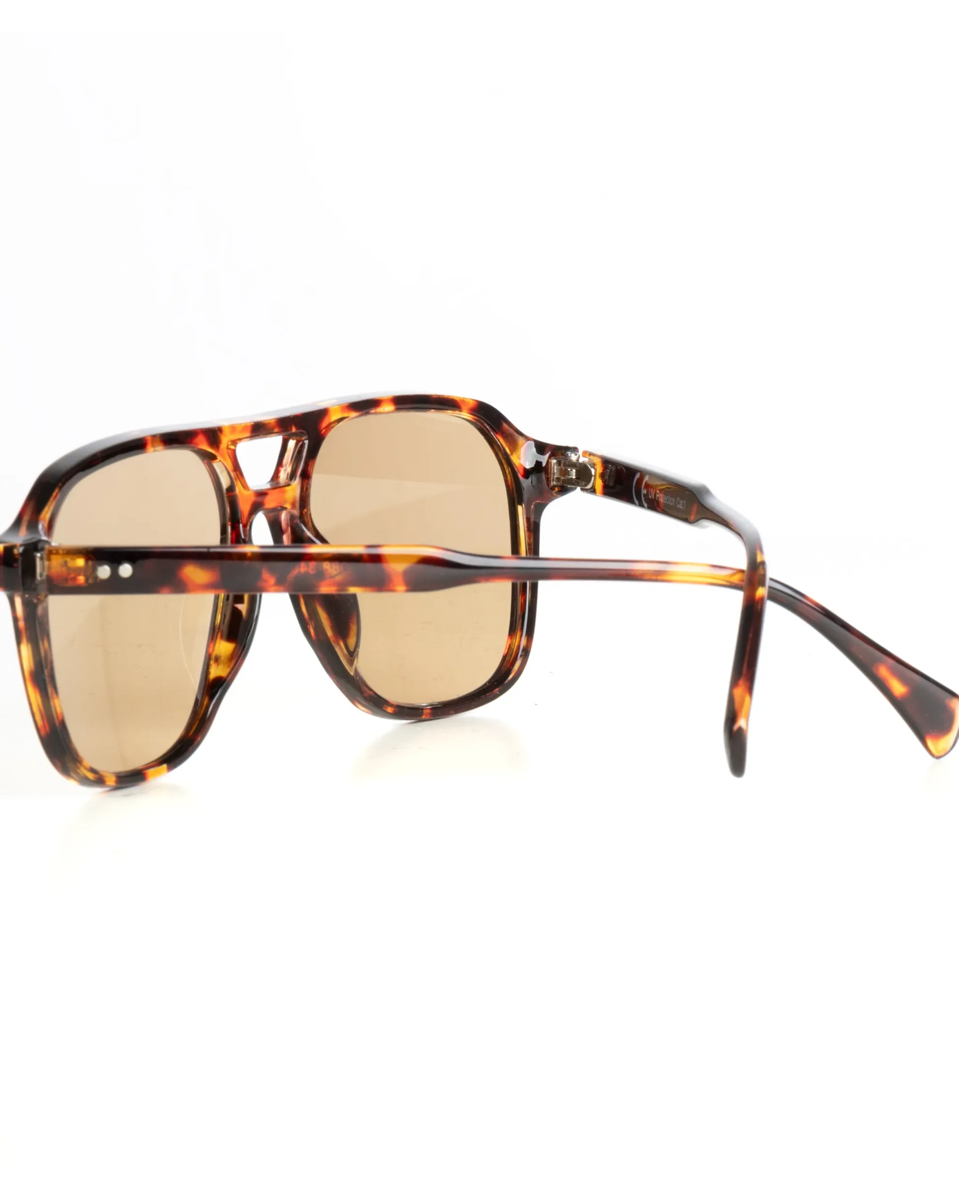 Occhiali da sole uomo unisex aviator squadrato oversize tartaruga doppio ponte lenti fumè tortora GIOSAL-OC1103A