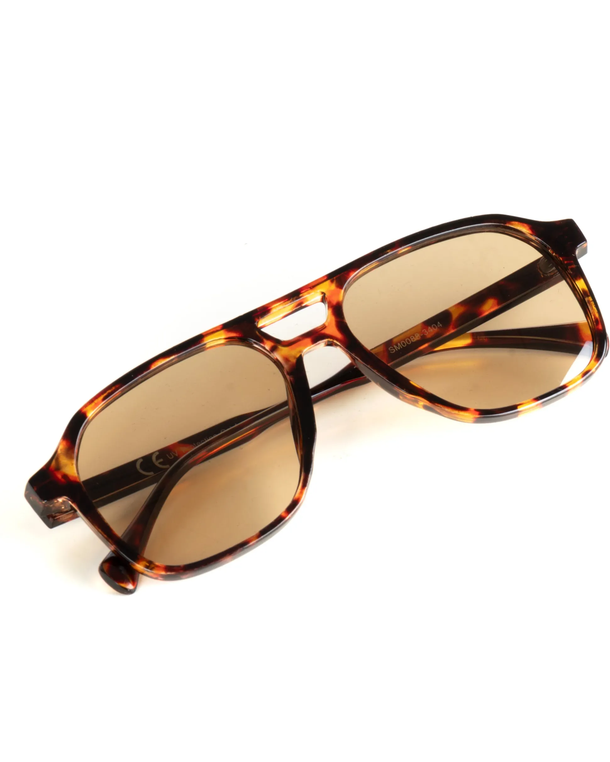 Occhiali da sole uomo unisex aviator squadrato oversize tartaruga doppio ponte lenti fumè tortora GIOSAL-OC1103A