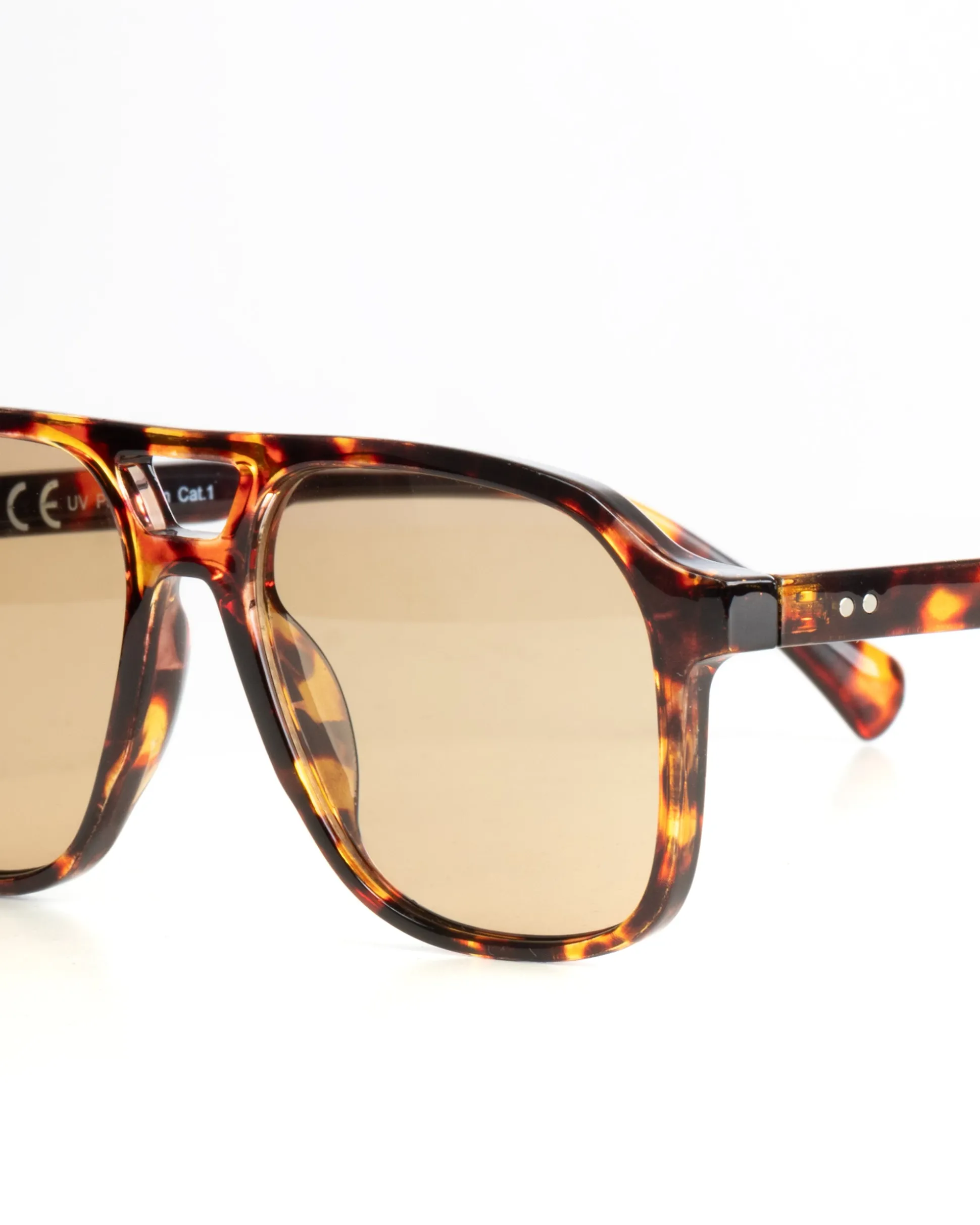 Occhiali da sole uomo unisex aviator squadrato oversize tartaruga doppio ponte lenti fumè tortora GIOSAL-OC1103A