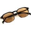 Occhiali da sole uomo unisex lenti amber cerniere dorate GIOSAL-OC1100A