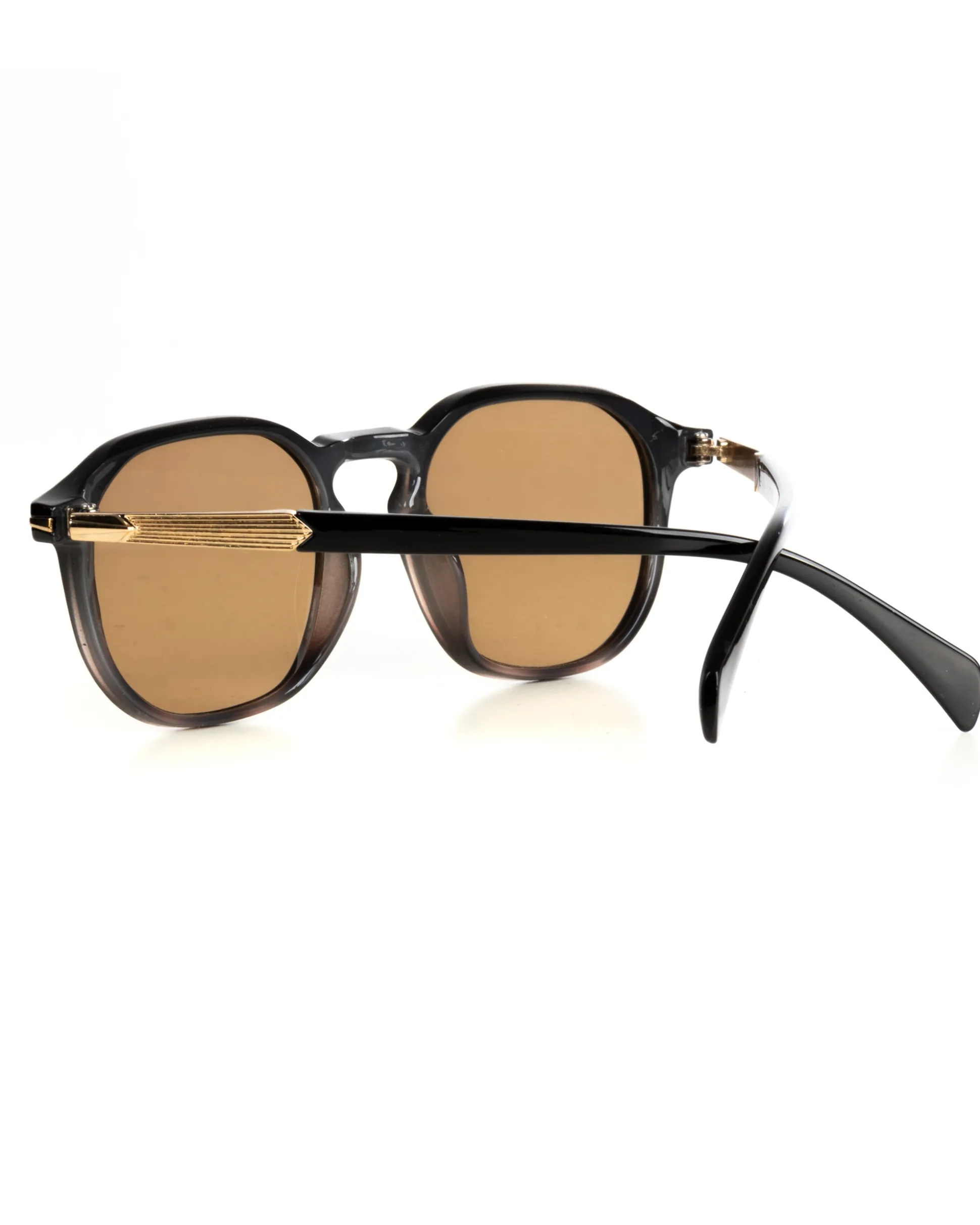 Occhiali da sole uomo unisex lenti amber cerniere dorate GIOSAL-OC1100A