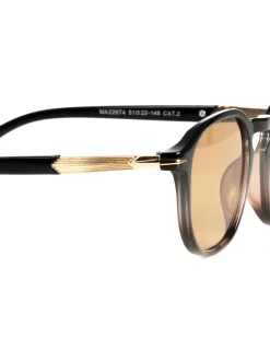 Occhiali da sole uomo unisex lenti amber cerniere dorate GIOSAL-OC1100A