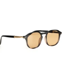 Occhiali da sole uomo unisex lenti amber cerniere dorate GIOSAL-OC1100A