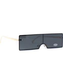 Occhiali da Sole Uomo Unisex Nero Lenti Scure Doppie Sunglasses GIOSAL-OC1008A