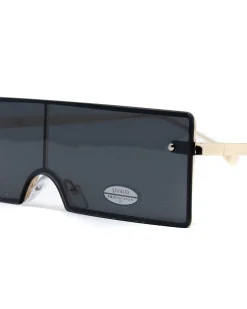 Occhiali da Sole Uomo Unisex Nero Lenti Scure Doppie Sunglasses GIOSAL-OC1008A