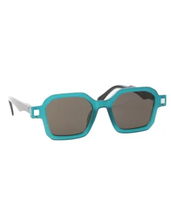 Occhiali da Sole Uomo Unisex Sunglasses Geometrici Squadrati Esclusivi Turchese GIOSAL-OC1086A