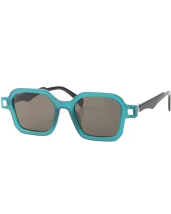 Occhiali da Sole Uomo Unisex Sunglasses Geometrici Squadrati Esclusivi Turchese GIOSAL-OC1086A