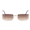 Occhiali da Sole Uomo Unisex Sunglasses Lenti Squadrate Casual Sottili Marrone GIOSAL-OC1082A