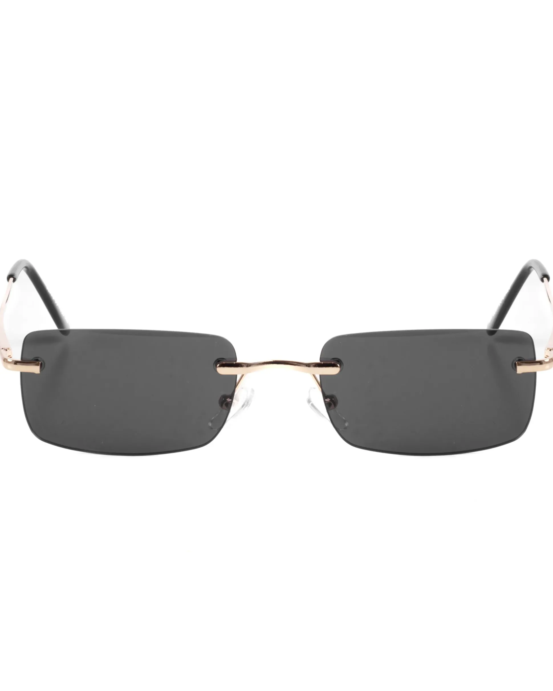 Occhiali da Sole Uomo Unisex Sunglasses Lenti Squadrate Casual Sottili Nero GIOSAL-OC1081A