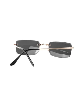 Occhiali da Sole Uomo Unisex Sunglasses Lenti Squadrate Casual Sottili Nero GIOSAL-OC1081A