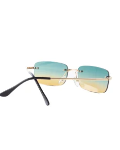 Occhiali da Sole Uomo Unisex Sunglasses Lenti Multicolore Squadrate Casual Sottili GIOSAL-OC1079A