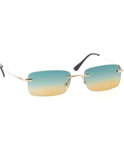 Occhiali da Sole Uomo Unisex Sunglasses Lenti Multicolore Squadrate Casual Sottili GIOSAL-OC1079A