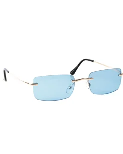 Occhiali da Sole Uomo Unisex Sunglasses Lenti Blu Squadrate Sottili GIOSAL-OC1013A