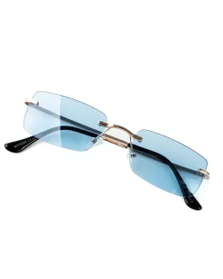 Occhiali da Sole Uomo Unisex Sunglasses Lenti Blu Squadrate Sottili GIOSAL-OC1013A