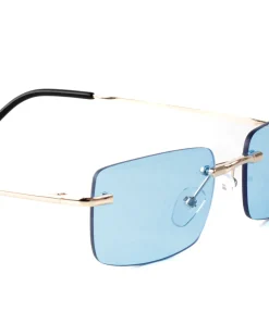 Occhiali da Sole Uomo Unisex Sunglasses Lenti Blu Squadrate Sottili GIOSAL-OC1013A
