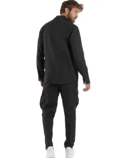 Outfit Camicia Pantaloni Cargo Lino OU2511A