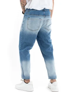 Pantaloni Jeans Uomo Regular Fit Denim Stone Washed Casual GIOSAL-P5593A