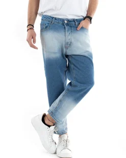 Pantaloni Jeans Uomo Regular Fit Denim Stone Washed Casual GIOSAL-P5593A