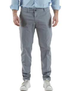 Pantaloni Uomo Cotone Tasche America Grigio TCP1009A