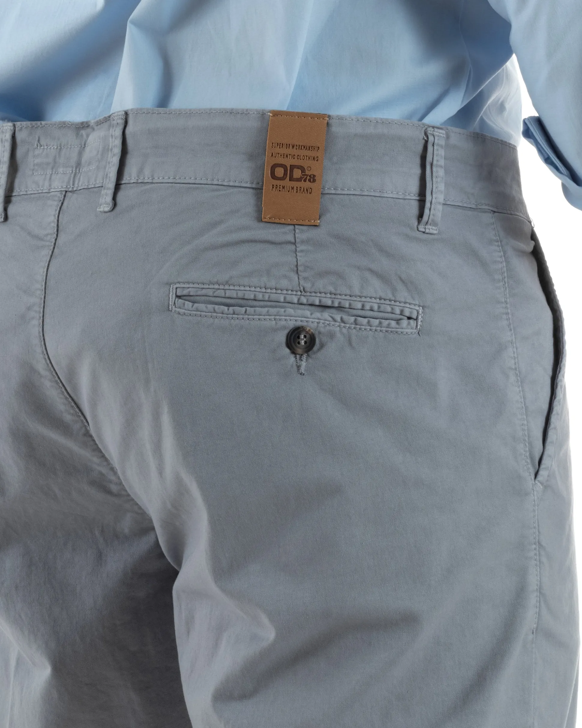 Pantaloni Uomo Cotone Tasche America Grigio TCP1009A