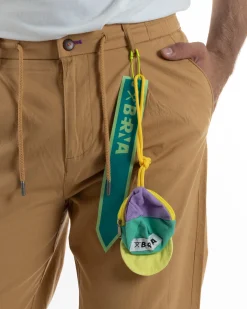 Pantaloni uomo pantalaccio chino lino elastico sul retro camel BERNA M-261237
