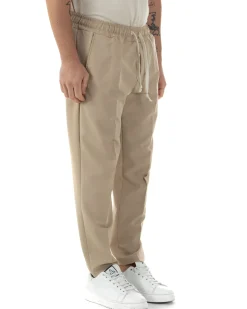 Pantaloni Uomo Pantalaccio Viscosa Morbido Regular Fit Beige P6246A