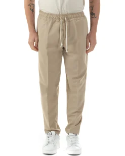 Pantaloni Uomo Pantalaccio Viscosa Morbido Regular Fit Beige P6246A