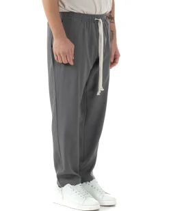 Pantaloni Uomo Pantalaccio Viscosa Morbido Regular Fit Grigio P6244A