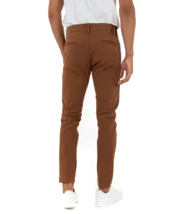 Pantaloni Uomo Tasca America Lungo Classico Slim Tabacco GIOSAL-P5402A