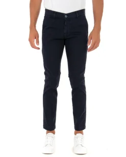 Pantaloni Uomo Tasca America Lungo Classico Slim Blu GIOSAL-P5409A