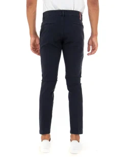 Pantaloni Uomo Tasca America Lungo Classico Slim Blu GIOSAL-P5409A