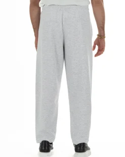 Pantaloni uomo tuta balloon fit cotone leggero pantalaccio japan baggy grigio chiaro GIOSAL-P6440A