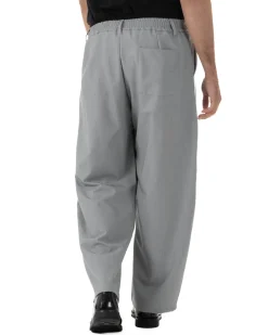 Pantaloni uomo viscosa baggy wide fit pinces estivo grigio GIOSAL-P6456A