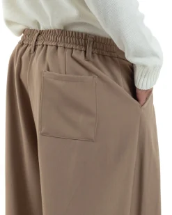 Pantaloni Uomo Viscosa Baggy Wide Fit Pinces Beige P6382A