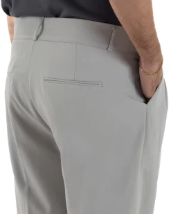 Pantaloni uomo viscosa baggy fondo ampio vita alta pinces grigio GIOSAL-P6482A