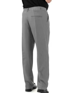 Pantaloni uomo viscosa baggy fondo ampio elastico sul retro abbottonatura allungata grigio GIOSAL-P6261A