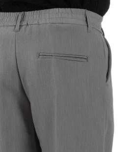 Pantaloni uomo viscosa baggy fondo ampio elastico sul retro abbottonatura allungata grigio GIOSAL-P6261A