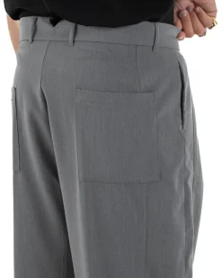 Pantaloni uomo viscosa pinces barrel fit strutturato piombo GIOSAL-P6475A
