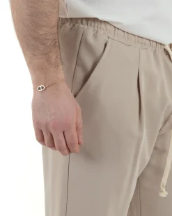 Pantaloni Viscosa Jogger Beige TCP1007A