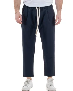 Pantaloni Viscosa Jogger Blu TCP1004A