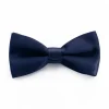 Papillon Farfalla Raso Uomo Cravattino Unisex Accessorio Elegante Cerimonia Casual Basic Blu GIOSAL-CP1063A