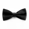 Papillon Farfalla Raso Uomo Unisex Cravattino Nero Accessorio Elegante Cerimonia Casual Basic GIOSAL-CP1058A