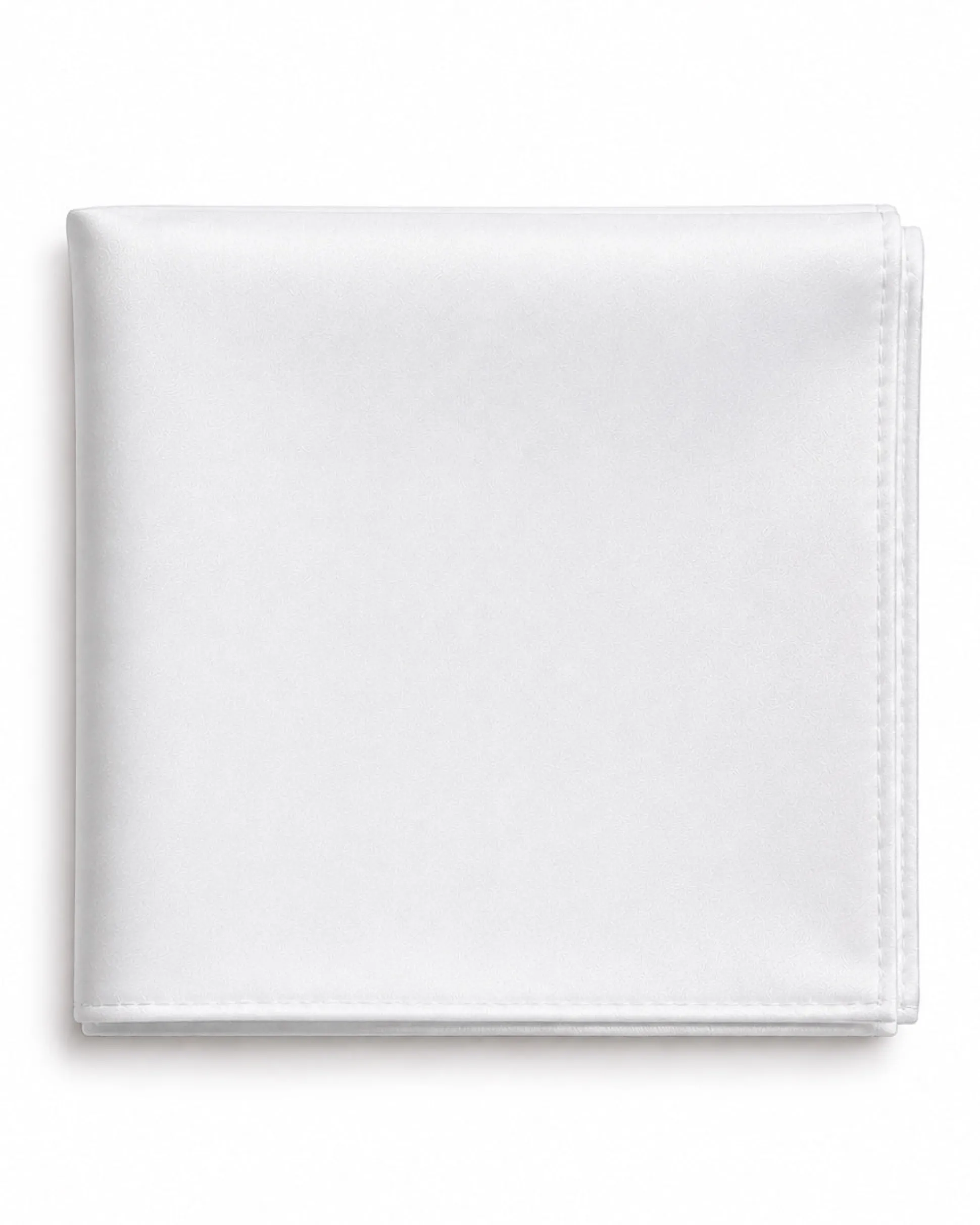 Pochette da taschino uomo unisex fazzoletto satinato tinta unita bianco GIOSAL-FZ1004A